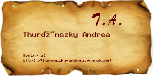 Thuránszky Andrea névjegykártya
